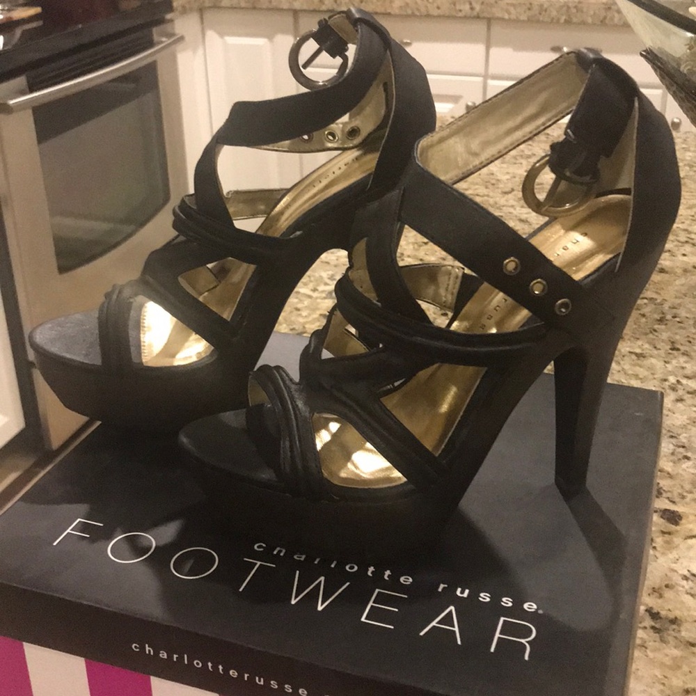 Charlotte Russe Black Platforms